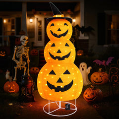 MUBUZAN 5Ft Halloween pumpkin decoration with LED lights