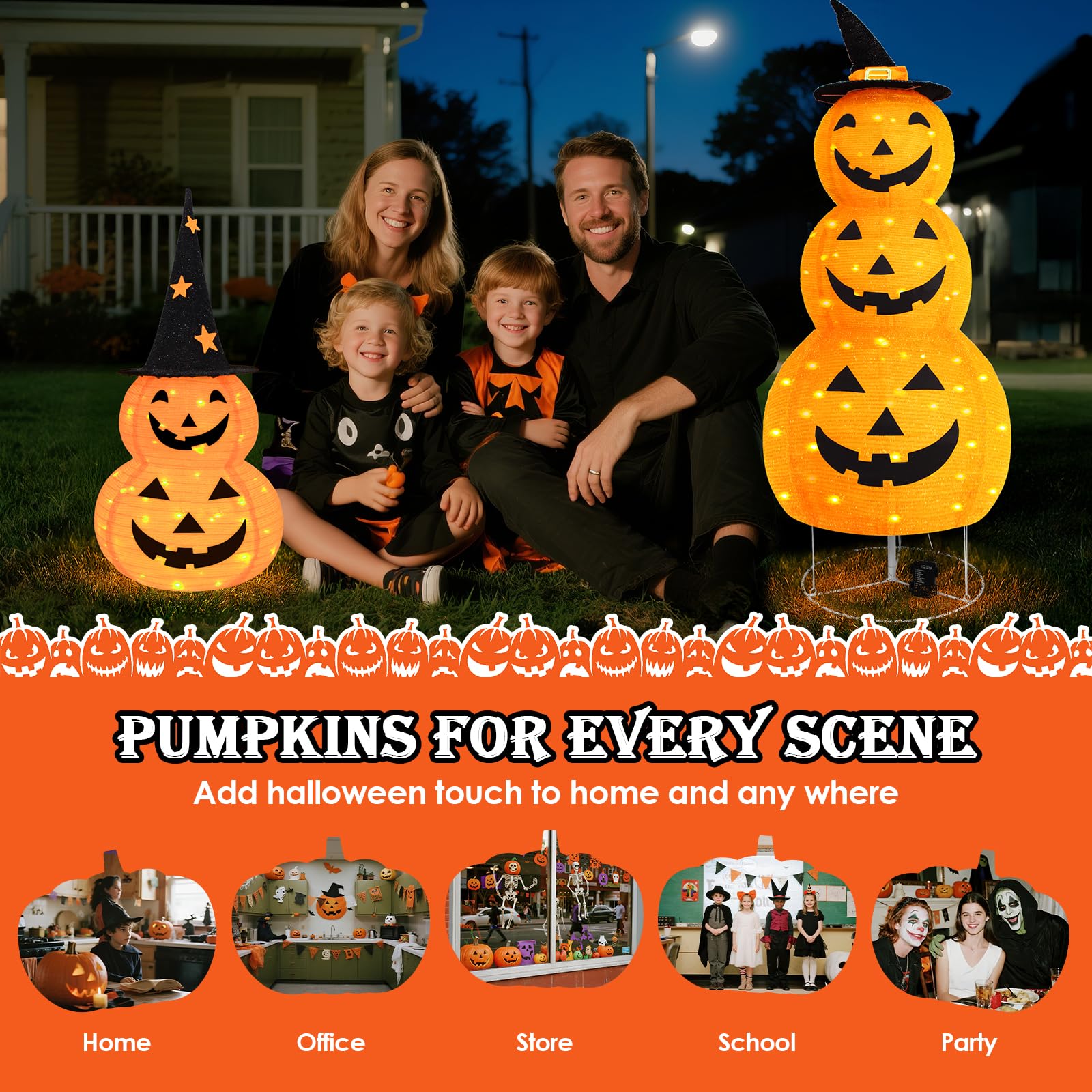 MUBUZAN Halloween pumpkin base and battery box