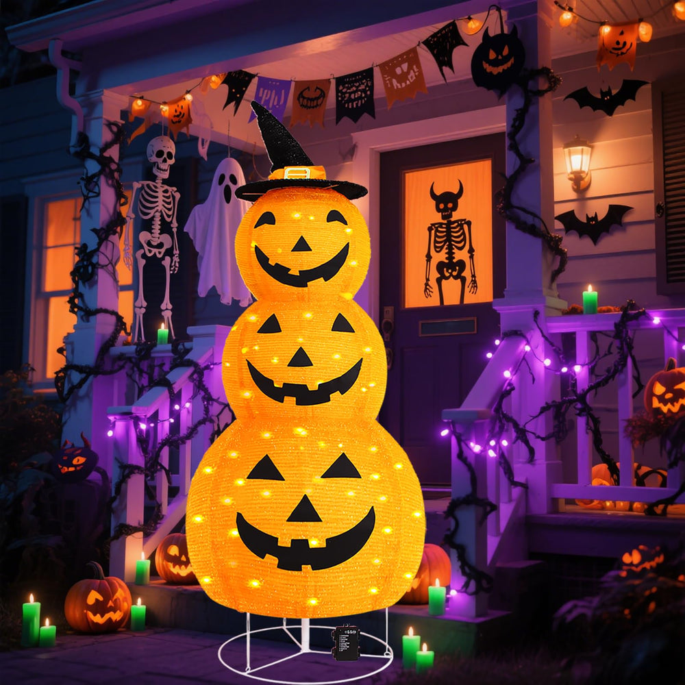 MUBUZAN pumpkin decoration with assembly poles