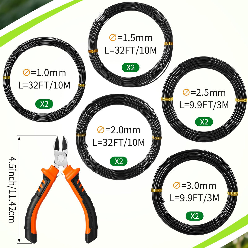 Mudder Bonsai Training Wire 1.0 mm black roll