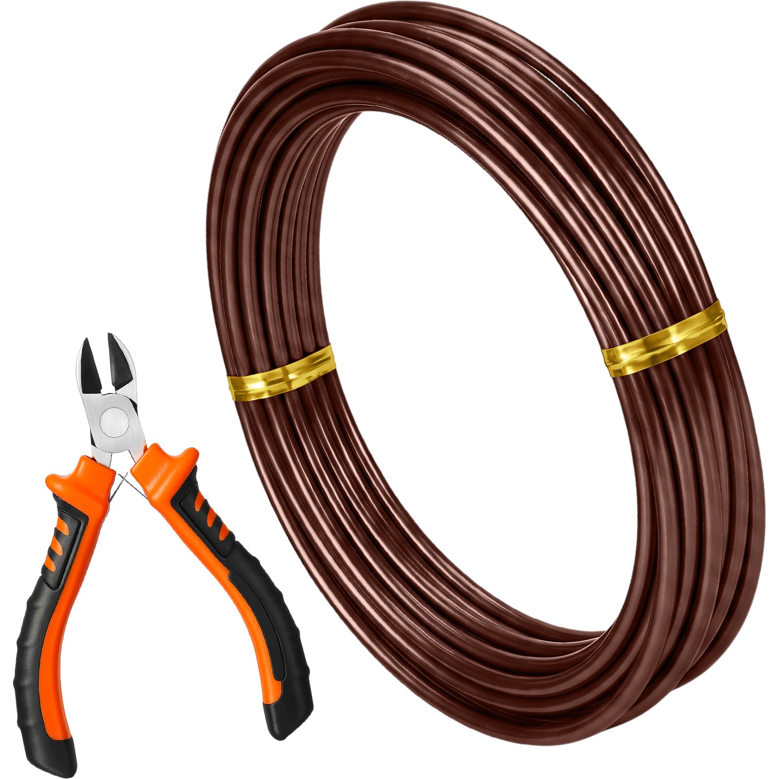 Mudder Bonsai Training Wire 3mm brown roll with wire cutter