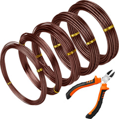 Mudder Bonsai Training Wire Kit with 5 rolls of brown wire