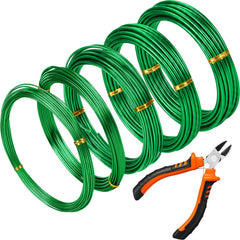 Mudder Bonsai Training Wire Set, 5 rolls with wire cutter
