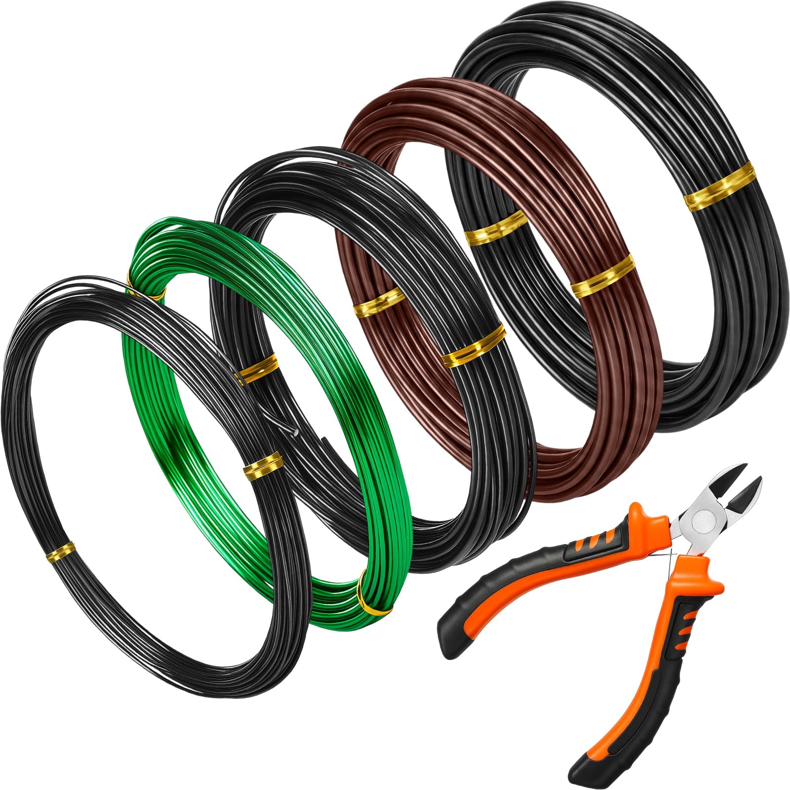 Mudder Bonsai Training Wire Set with cutter and rolls