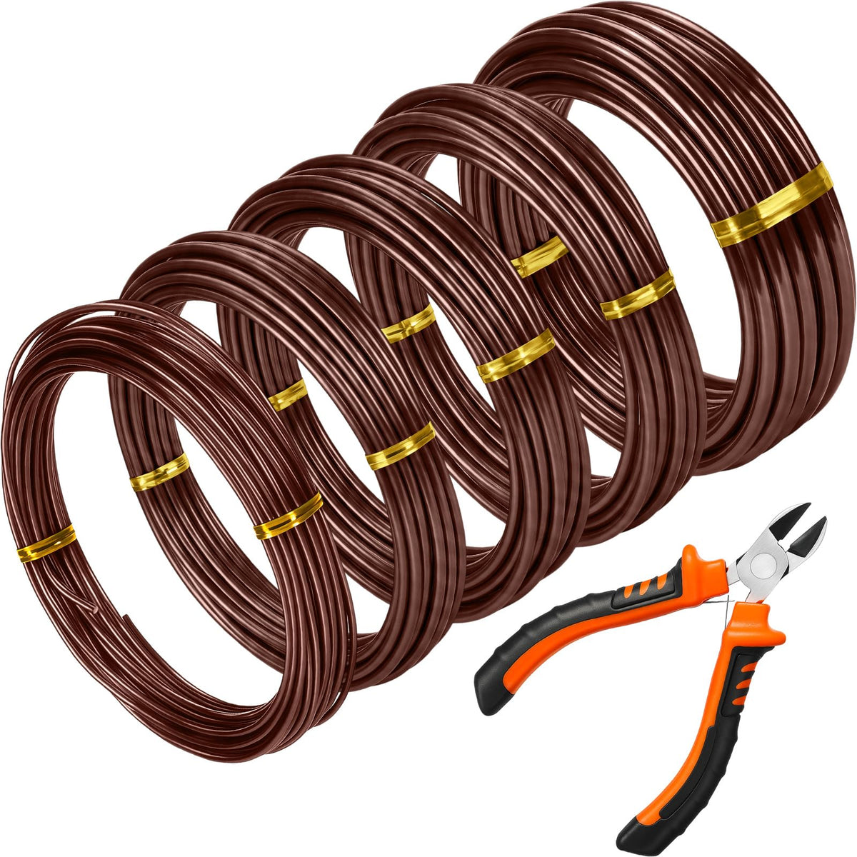 Mudder Bonsai Training Wire Set with cutter and rolls