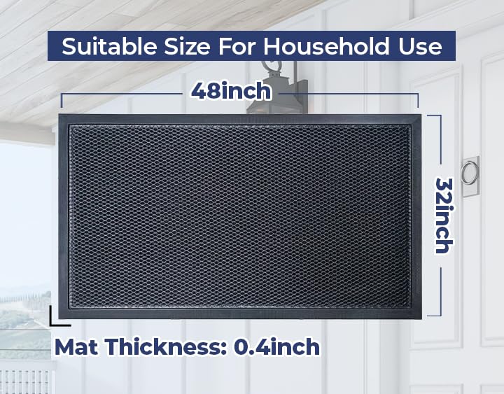 Muddy Mat black rubber material close-up