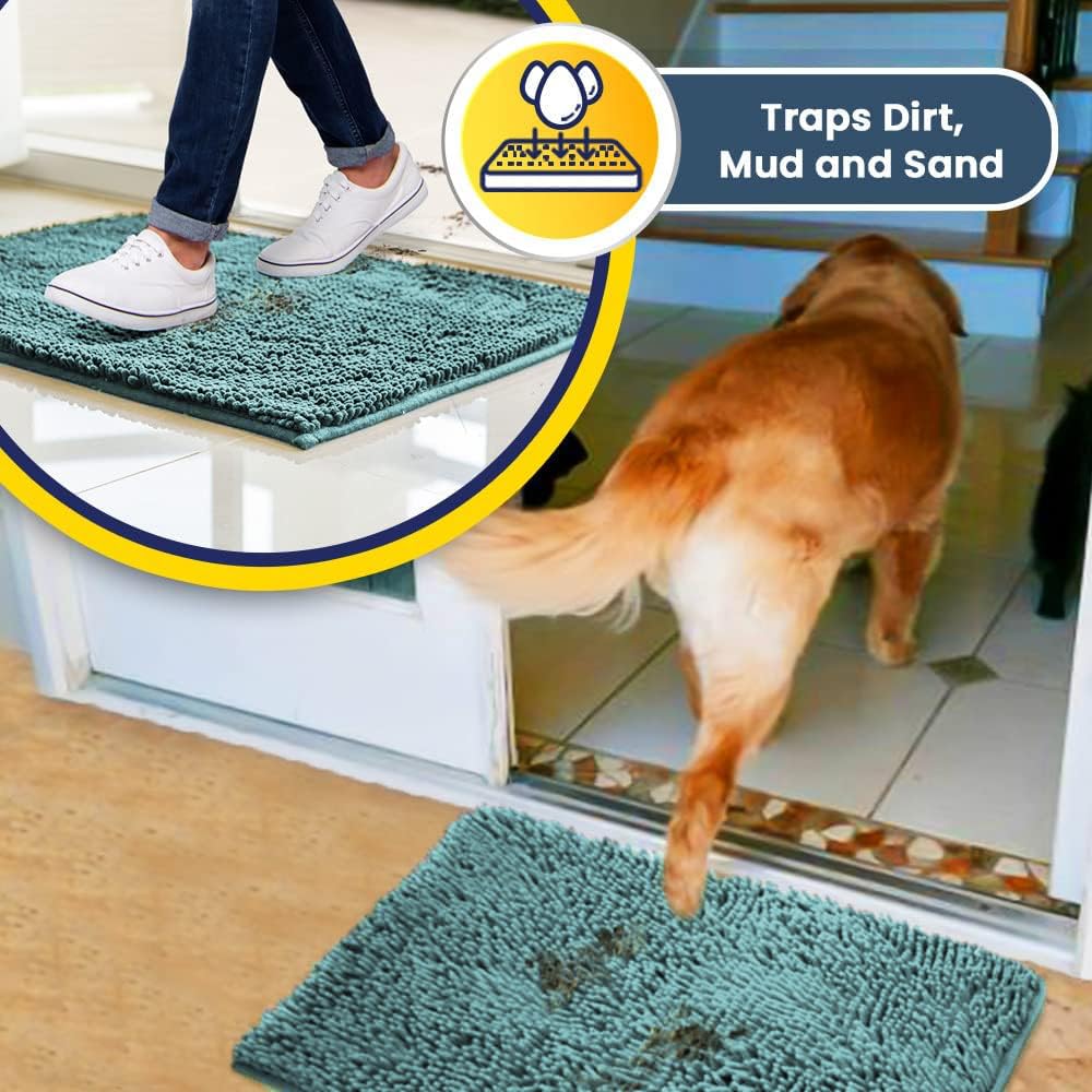 Muddy Mat folded showing thickness and softness