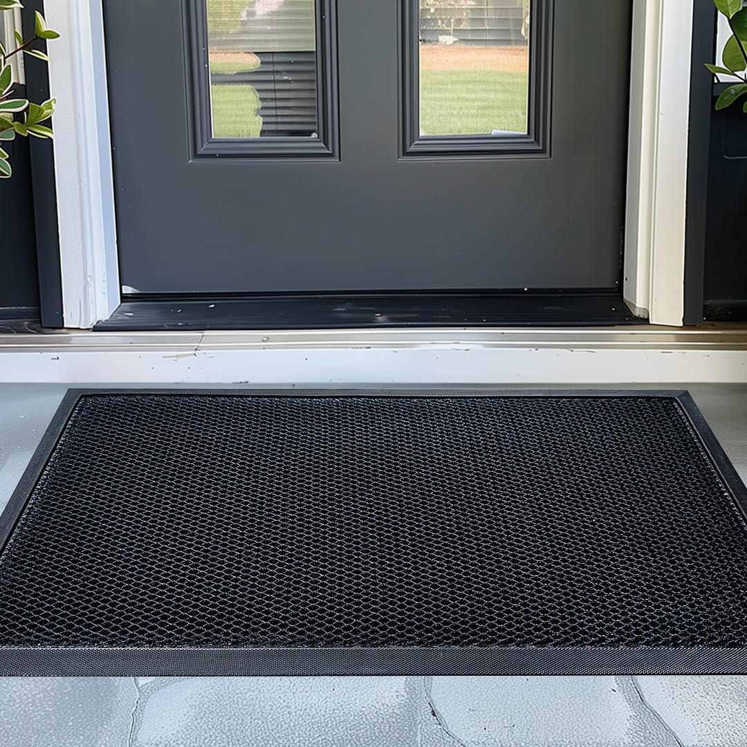 Muddy Mat Heavy-Duty Quick-Dry Floor Mat black maintenance cleaning