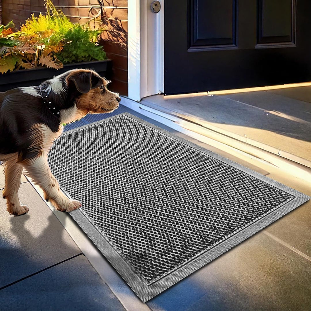 Muddy Mat Meshy Mat 32x60 grey front view with 3D Meshy technology