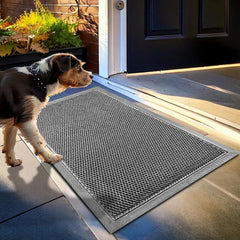Muddy Mat Meshy Mat 32x60 grey front view with 3D Meshy technology