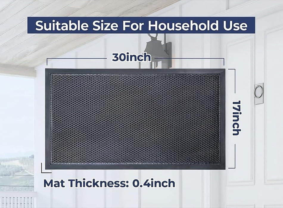 Muddy Mat Meshy Mat 32x60 showing low-profile design under a door