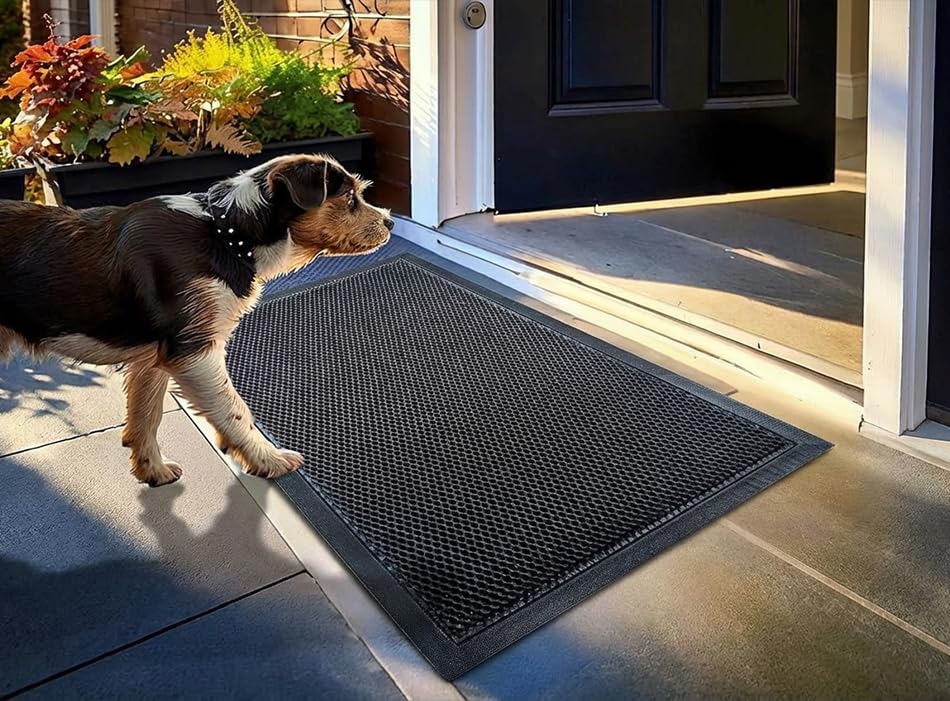 Muddy Mat Meshy Mat front view black 23x35 inches