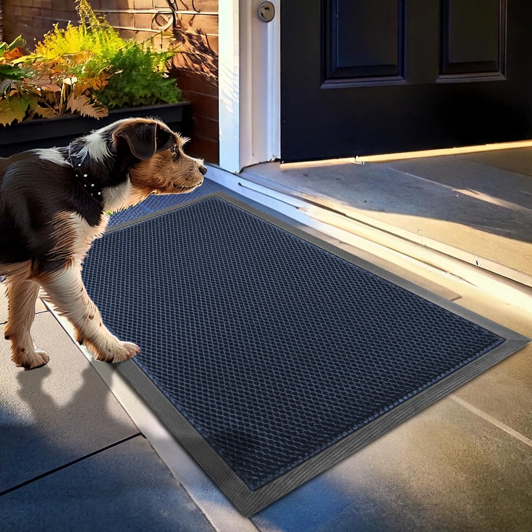 Muddy Mat Meshy Mat front view in blue colour