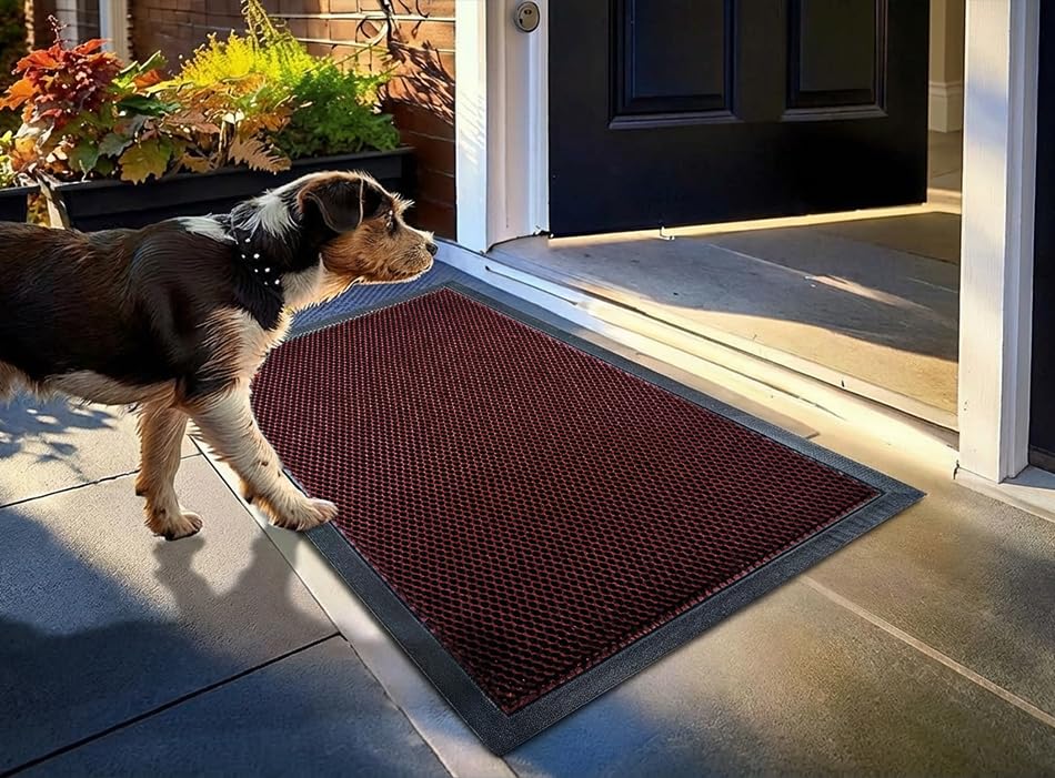 Muddy Mat Meshy Mat front view in red colour