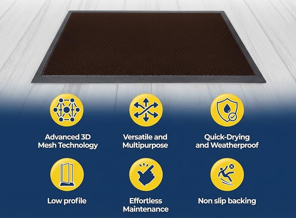Muddy Mat Meshy Mat in a mudroom setting
