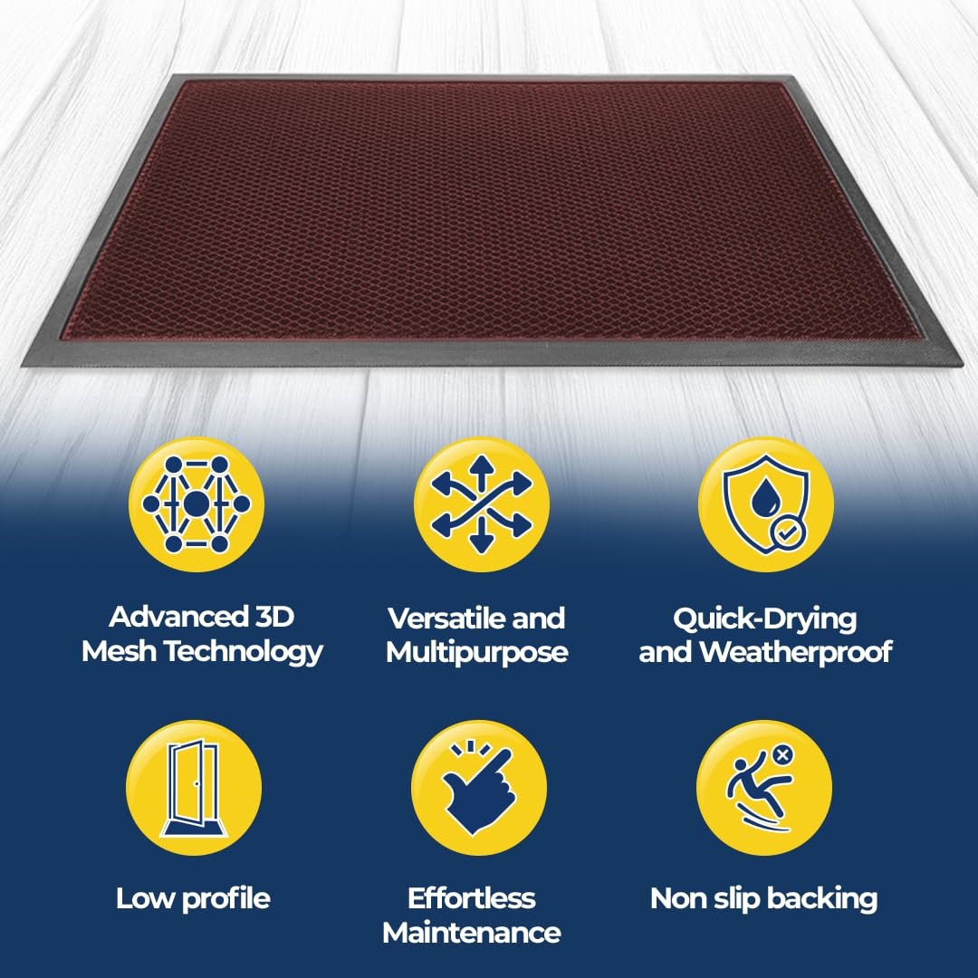 Muddy Mat Meshy Mat red in garage setting