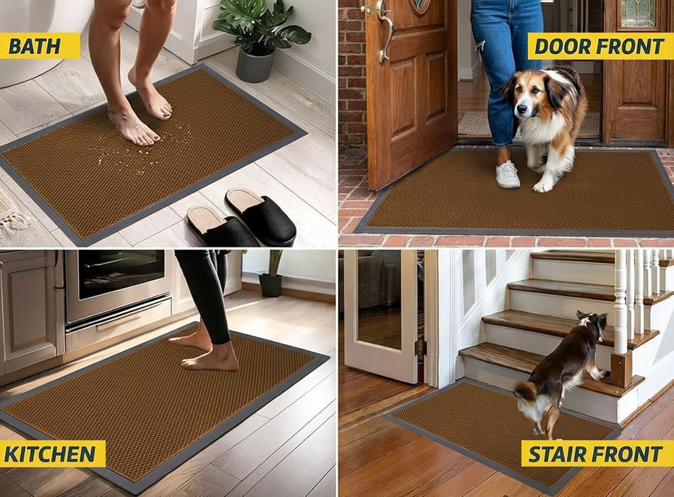 Muddy Mat outside a house entrance, showcasing its low-profile design