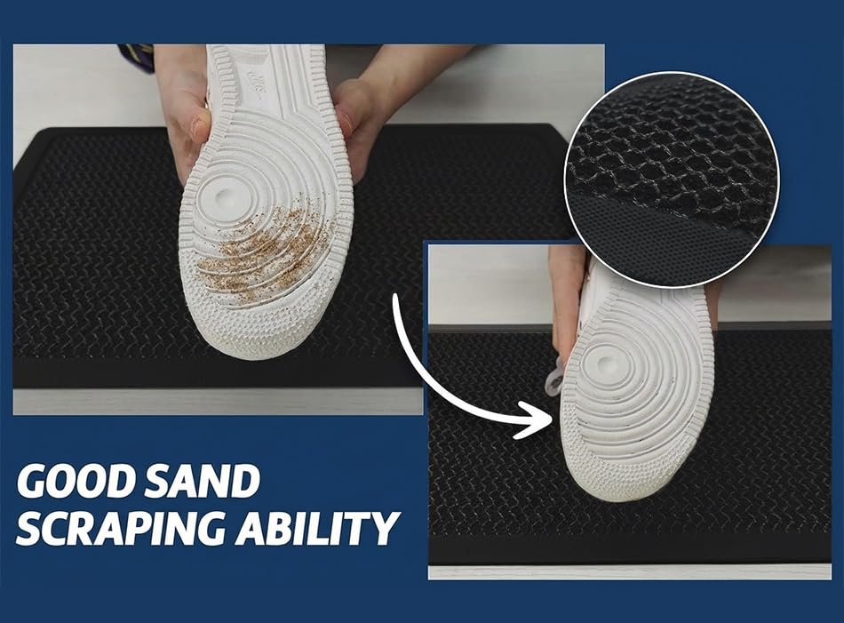 Muddy Mat showing durability with heavy boots