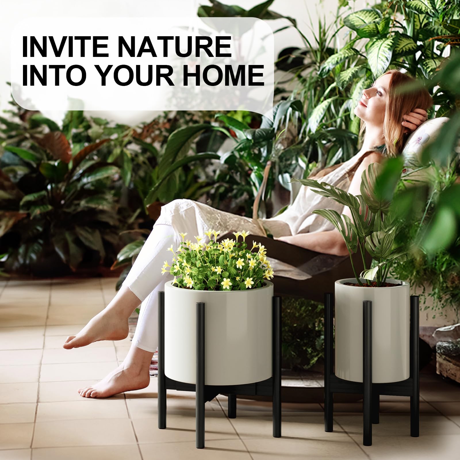 MUDEELA Plant Stand showcasing two height options