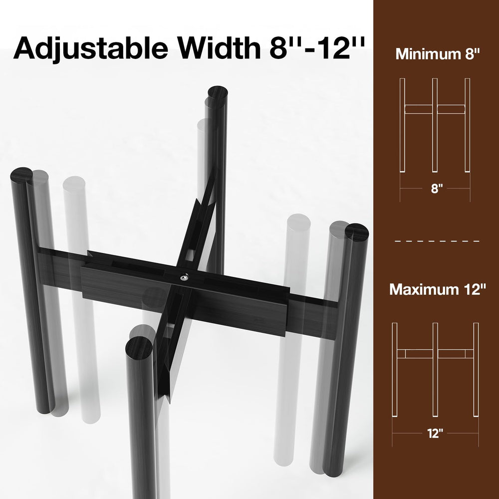 MUDEELA plant stand showing adjustable size feature