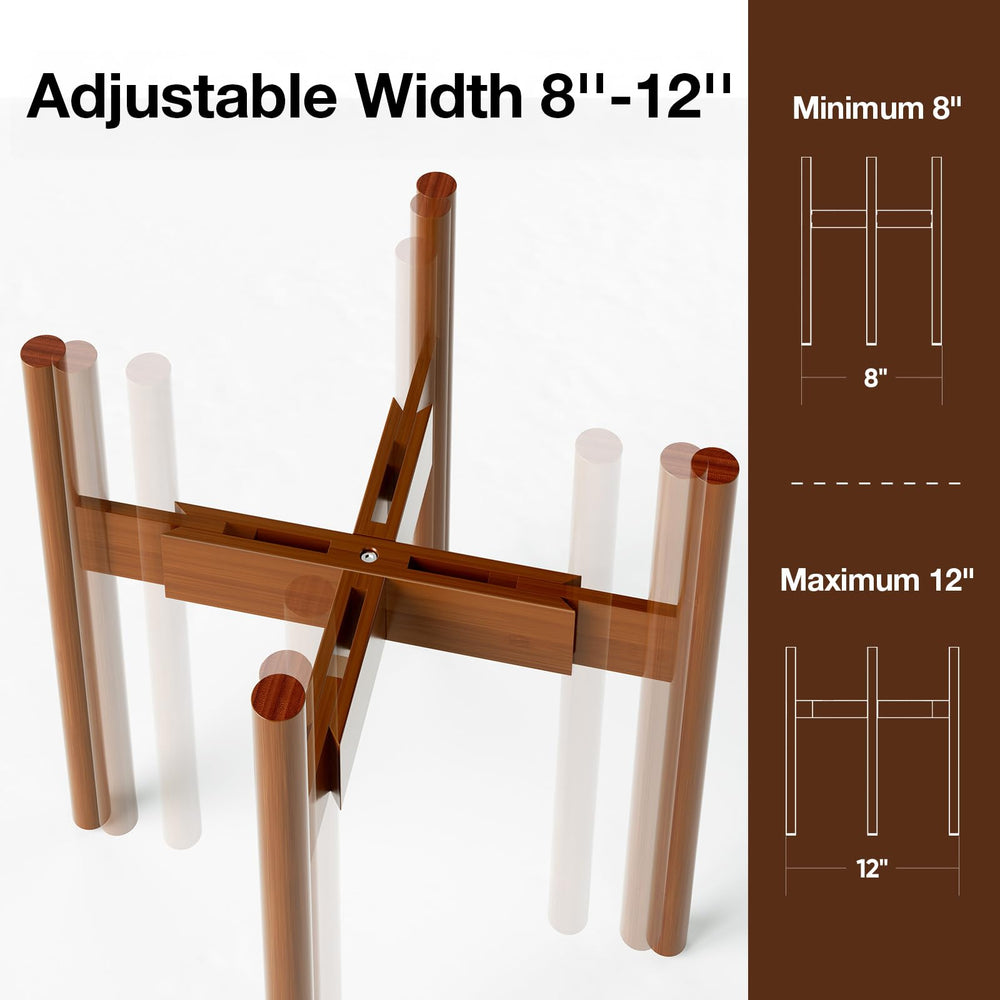 MUDEELA Plant Stand side view showcasing adjustable height