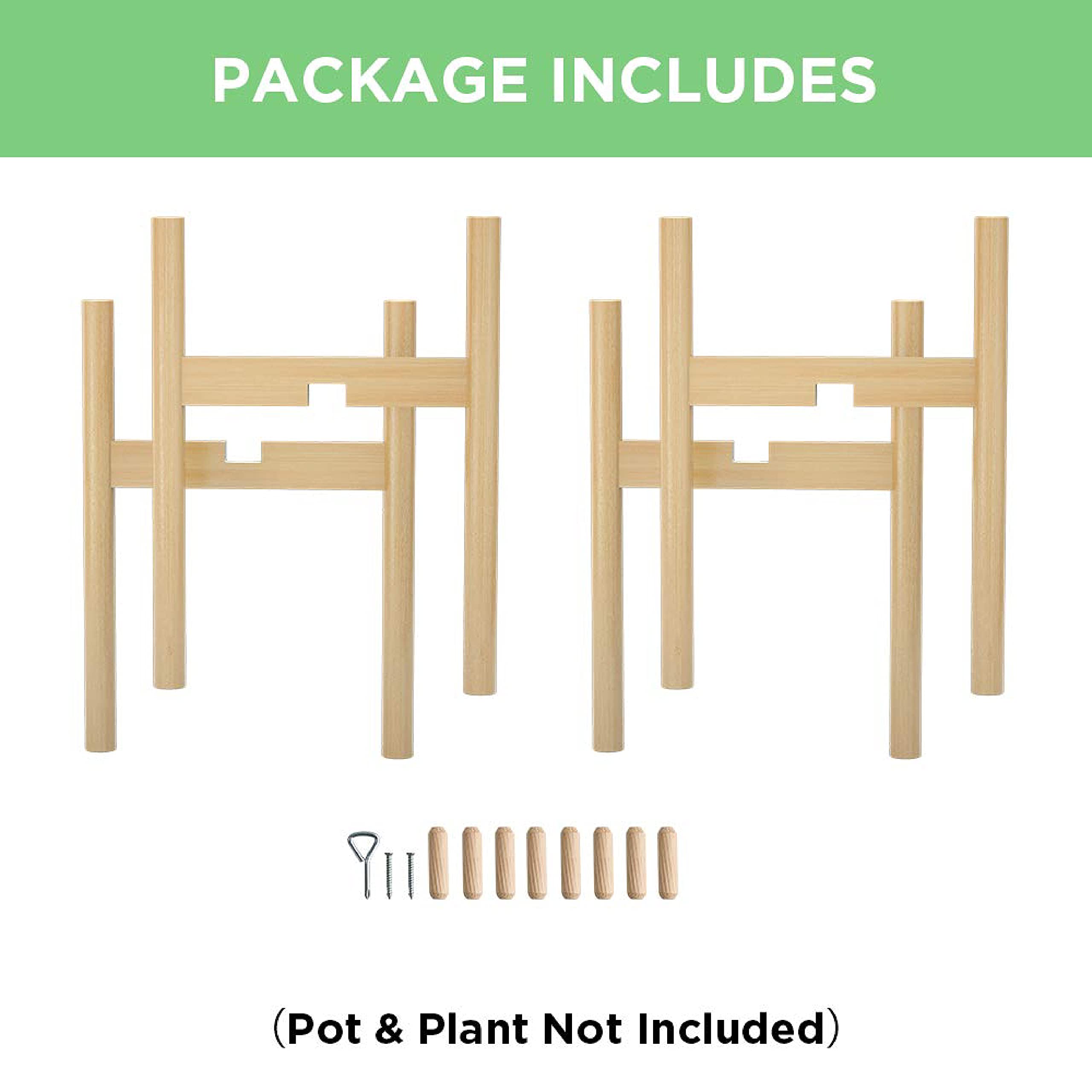 MUDEELA plant stands package contents with assembly instructions