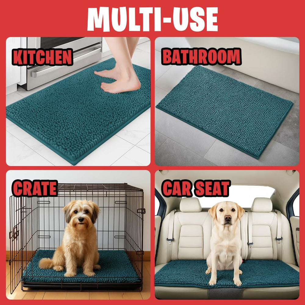 MUDGUARD MAT Dog Door Muddy Mat Atlantic Blue in kitchen
