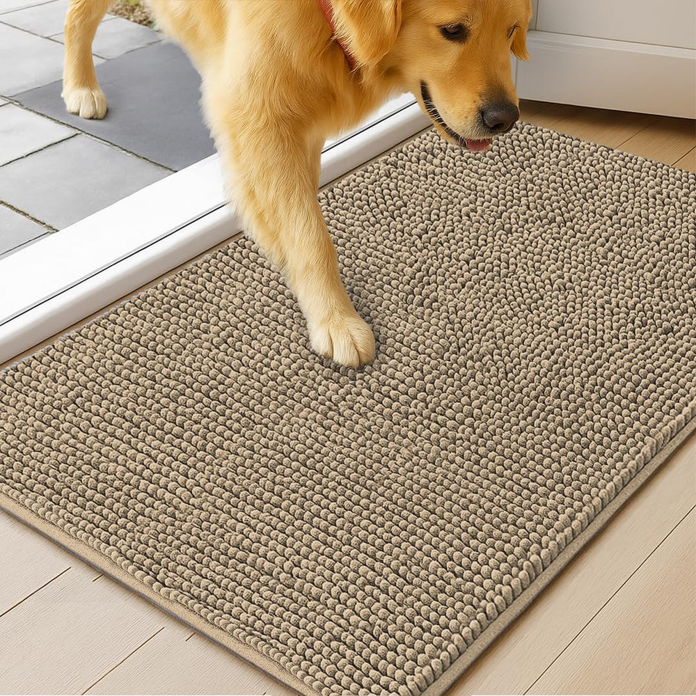 MUDGUARD MAT Dog Door Muddy Mat beige front view