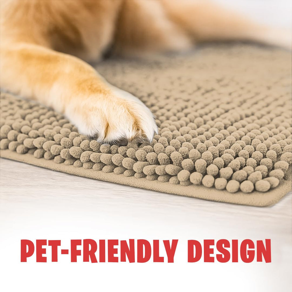 MUDGUARD MAT Dog Door Muddy Mat beige rolled up