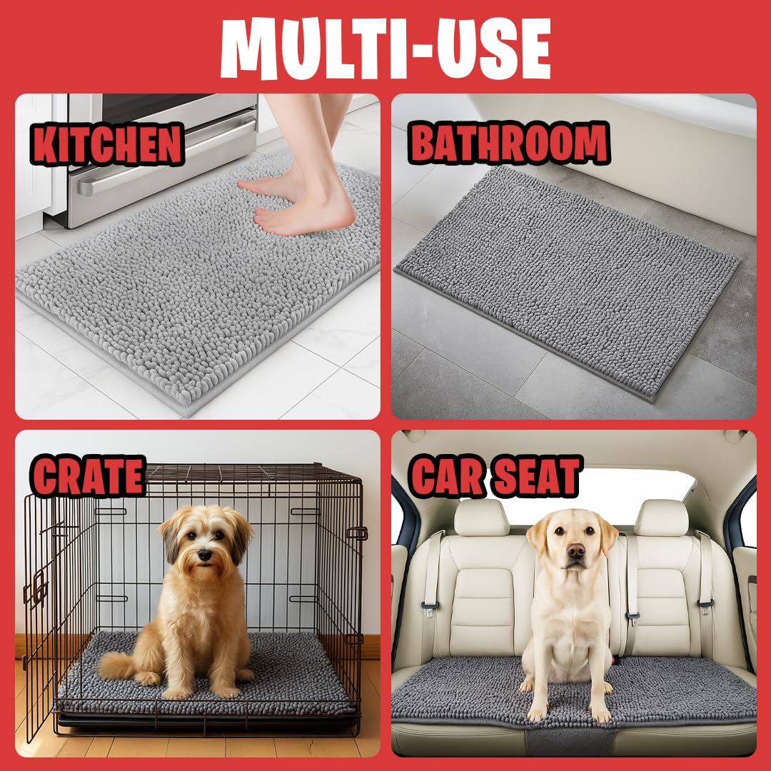 MUDGUARD MAT Dog Mat Grey being washed in machine