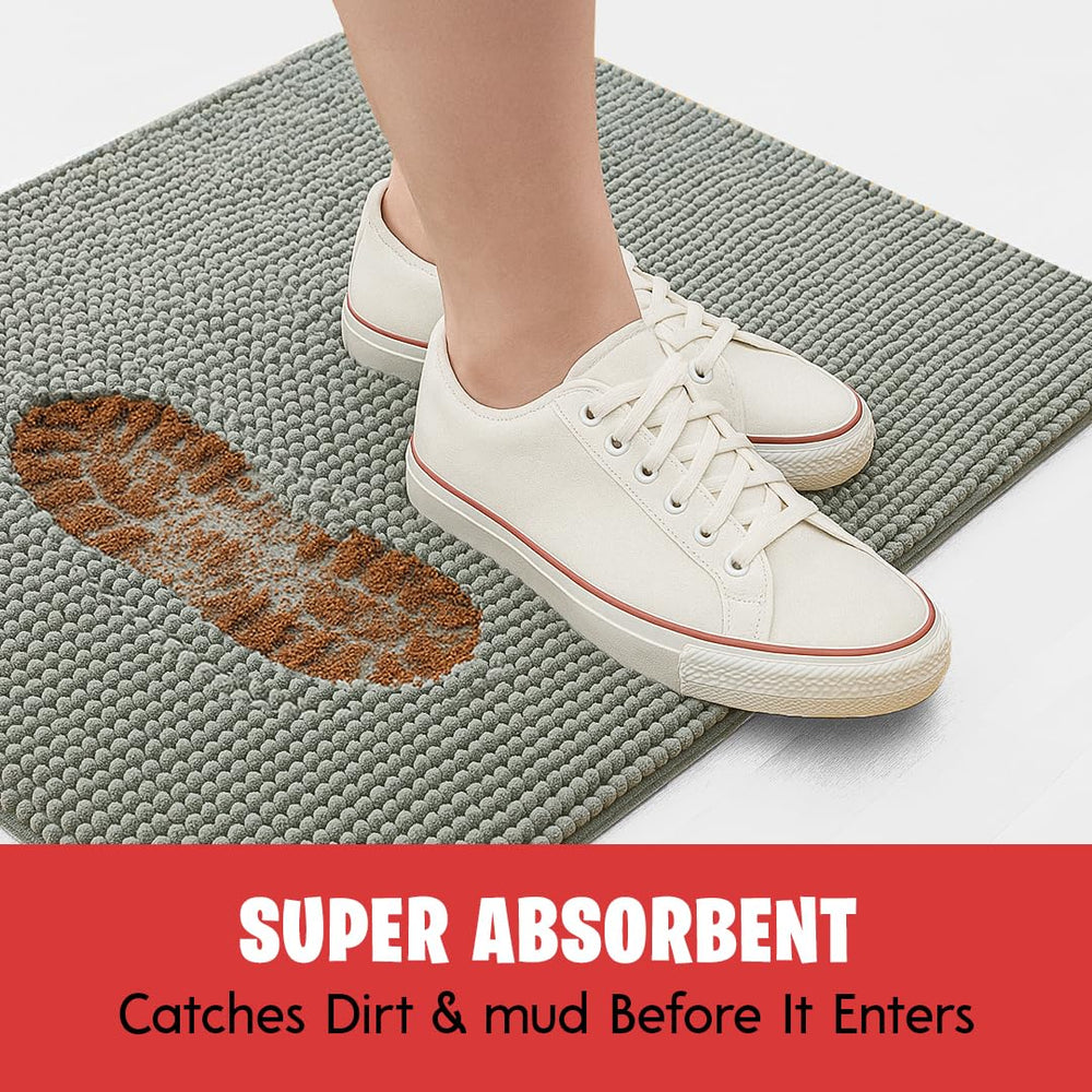 MUDGUARD MAT Dog Mat Grey showing absorbent texture