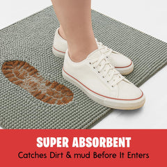 MUDGUARD MAT Dog Mat Grey showing absorbent texture