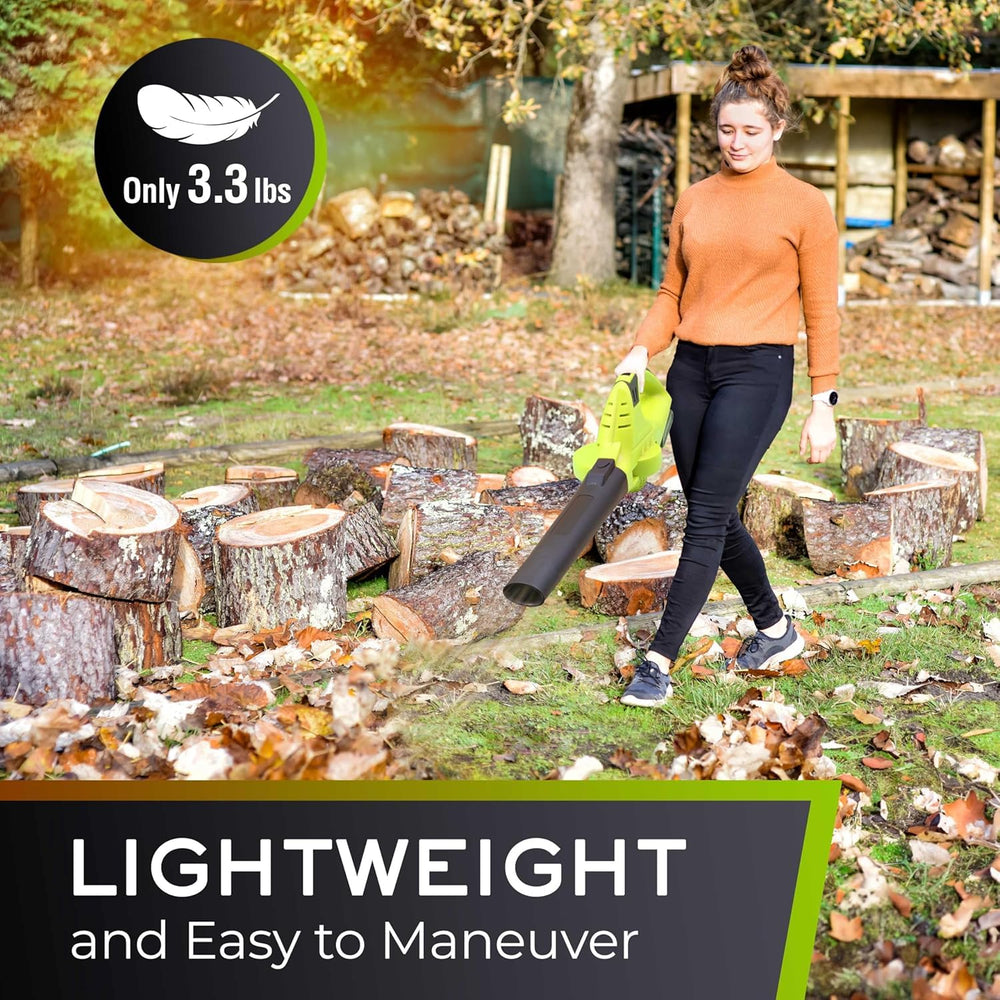 MUELLER HOME UltraStorm Leaf Blower showing detachable nozzle