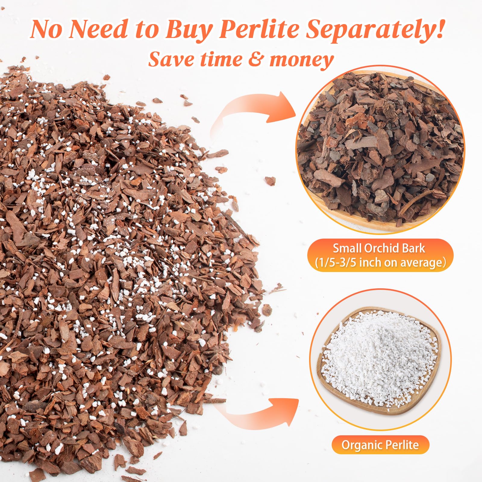Mulctun 3QT Orchid Bark Potting Mix packaging