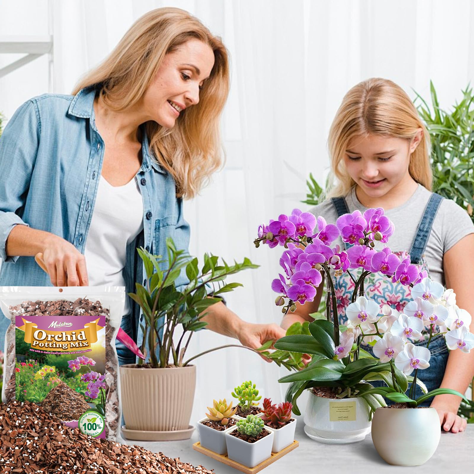 Mulctun Orchid Bark Potting Mix 18QT details on usage