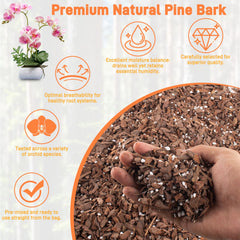 Mulctun Orchid Bark Potting Mix in a potted orchid