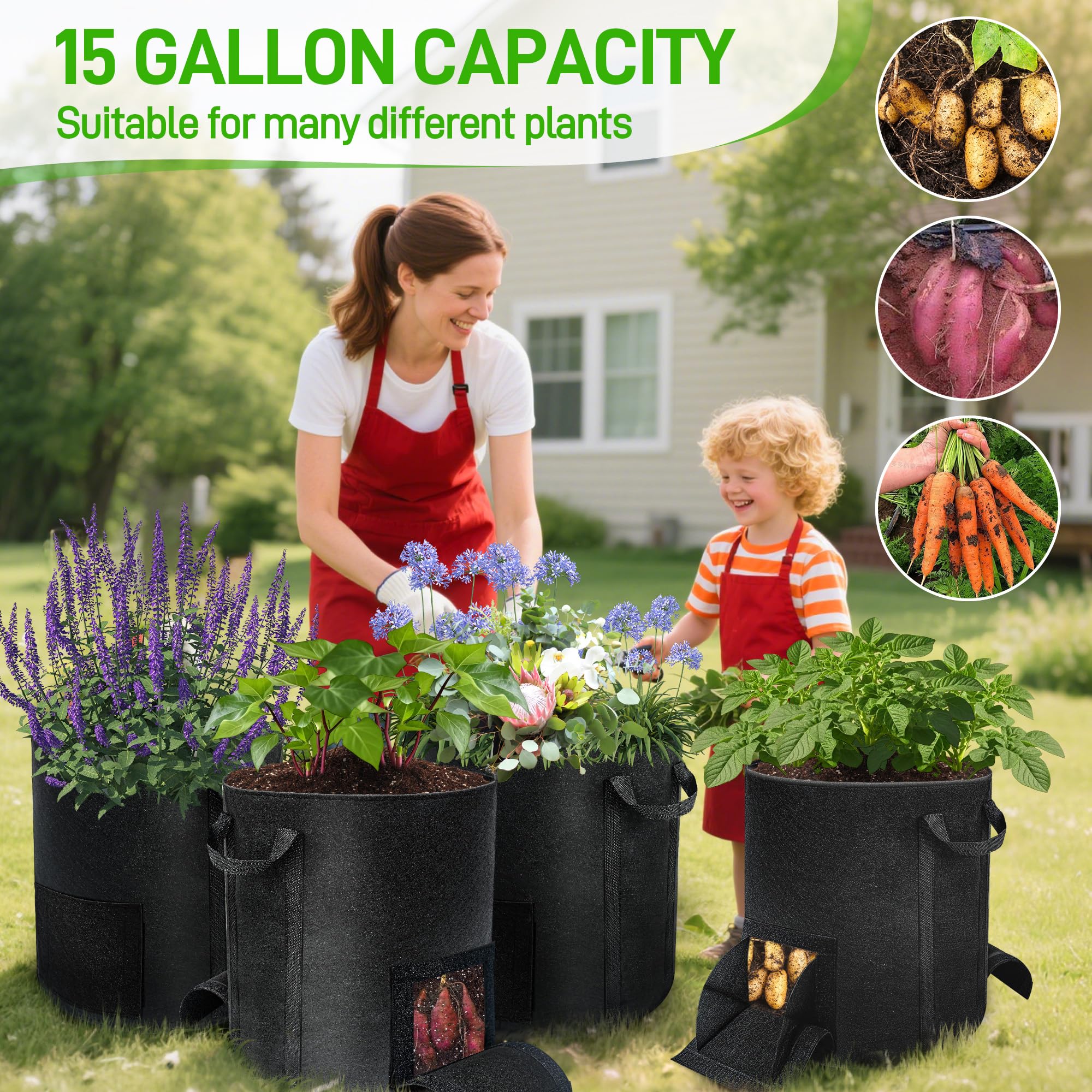 Mulctun Potato Grow Bag featuring reinforced handles