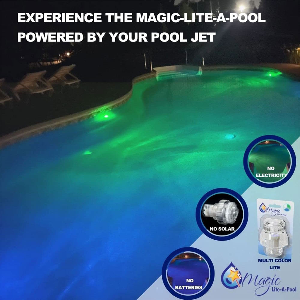 Multi-colour mood lighting from the Magic Lite-A-Pool