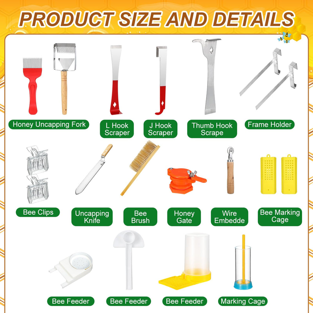 Multi-pocket storage bag for organizing beekeeping tools