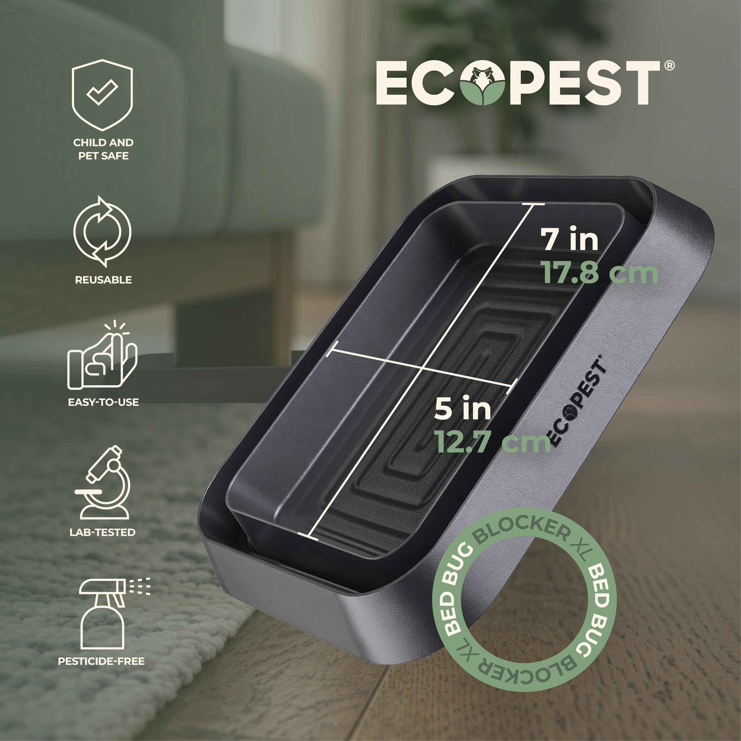 Multiple ECOPEST Bed Bug Blocker XL Traps displayed together