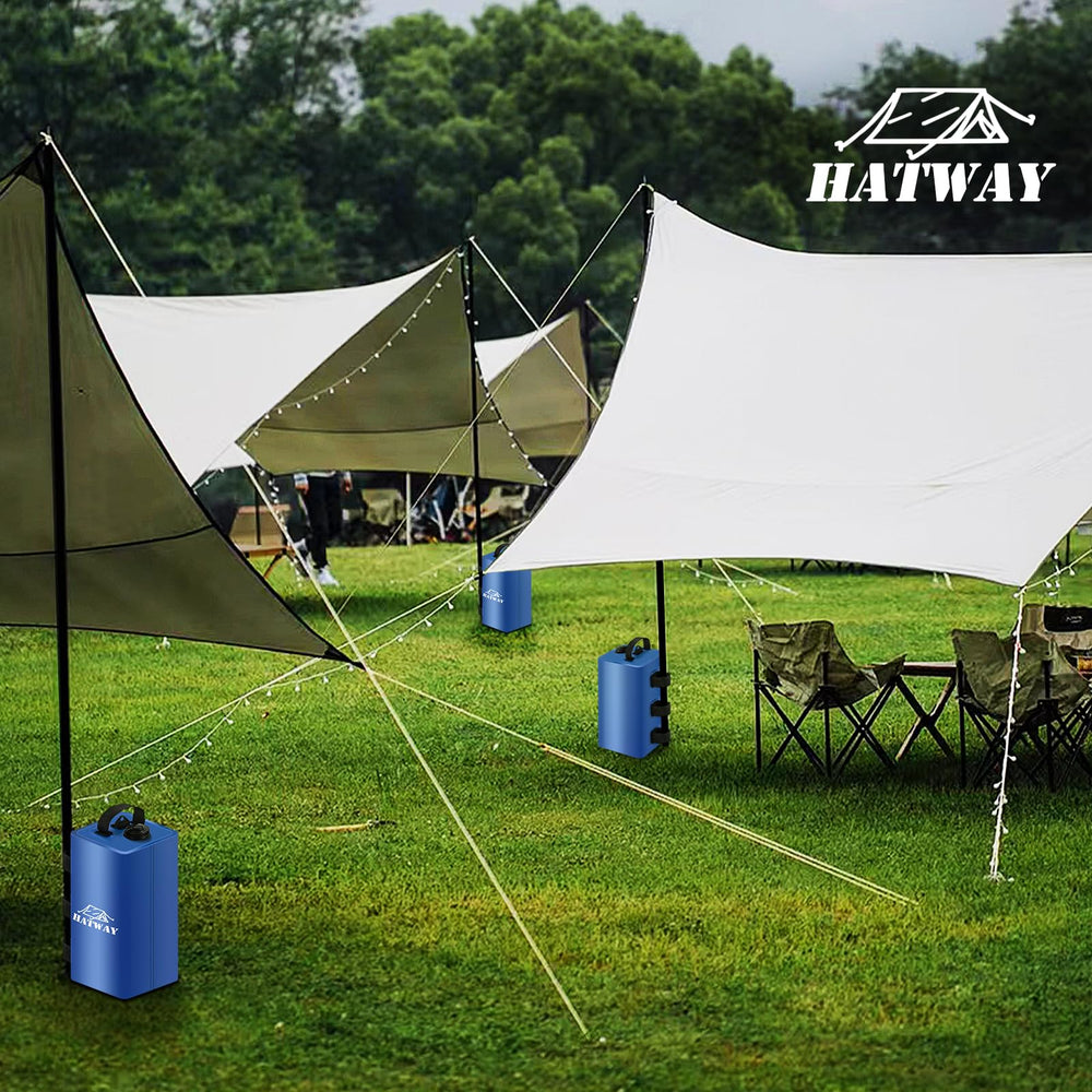 Multiple Hatway Canopy Weights arranged for display