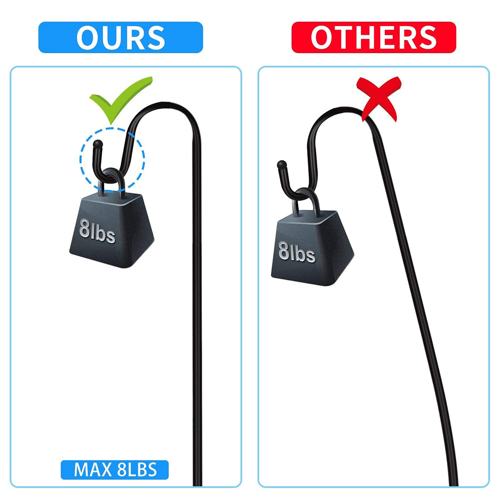 Multiple JOYSEUS Shepherd Hooks in garden