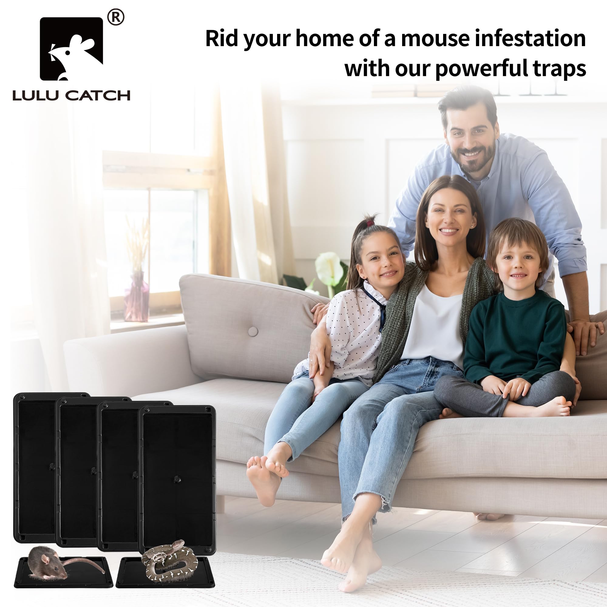Multiple LULUCATCH Mouse Traps displayed together