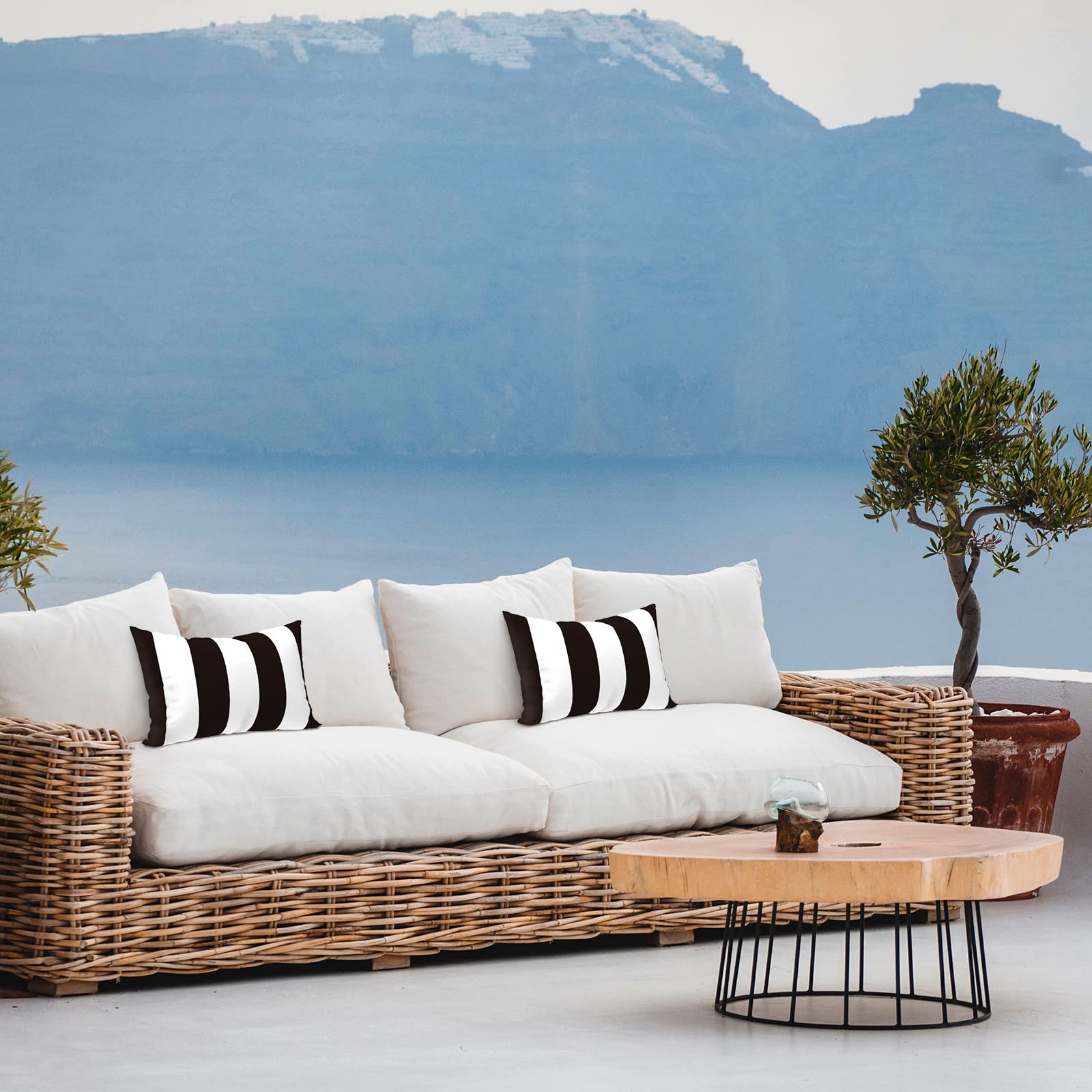 Multiple LVTXIII Lumbar Pillows in different modern patterns