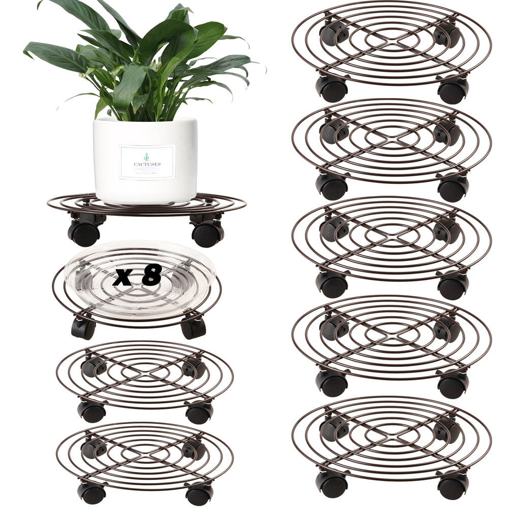 Multiple Planterhoma Plant Caddies with large pots