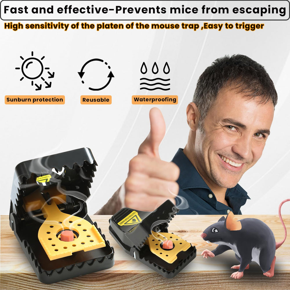 Multiple RGBRW Mouse Traps set up in a garden