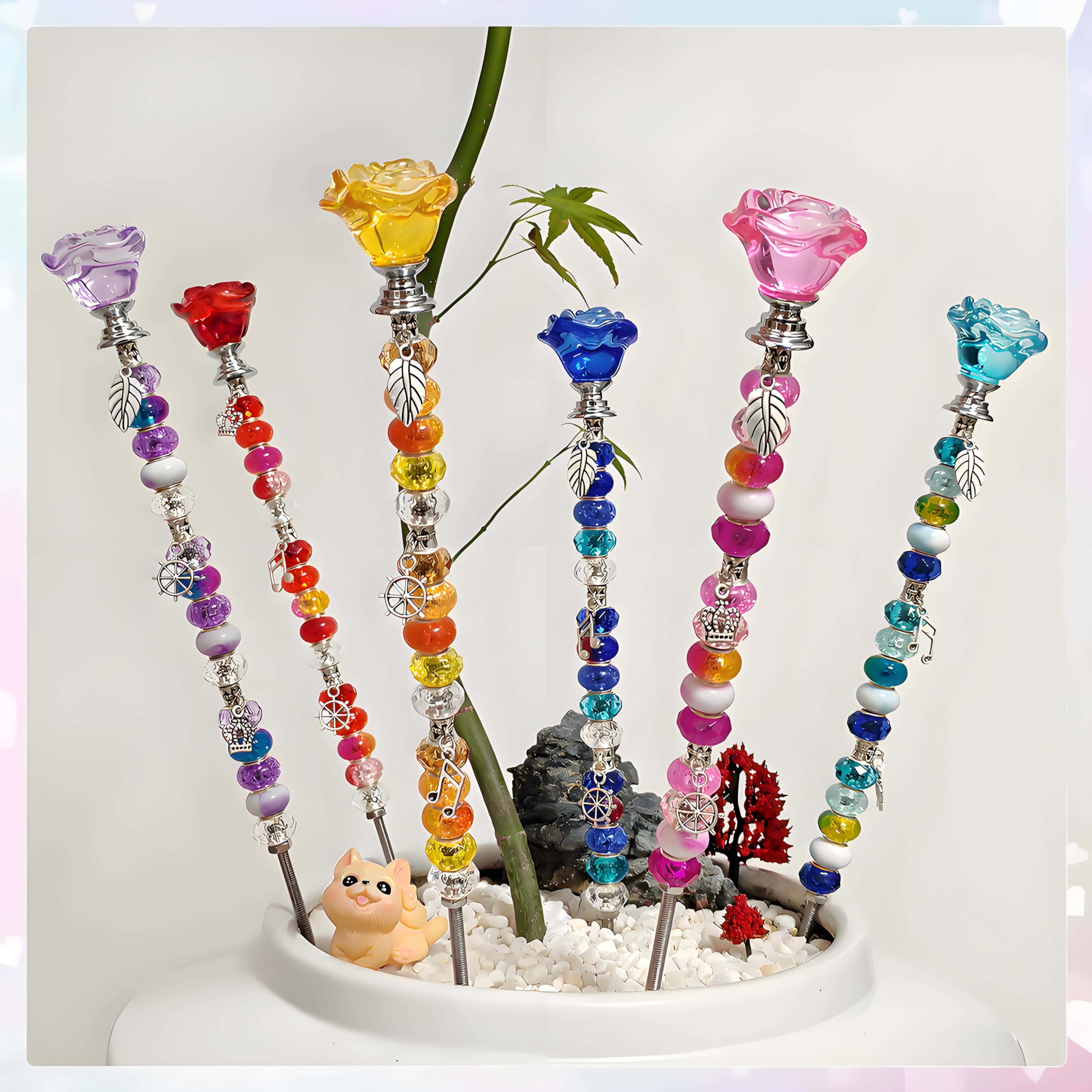 Multiple ZSlactp Fairy Wands displayed in a garden