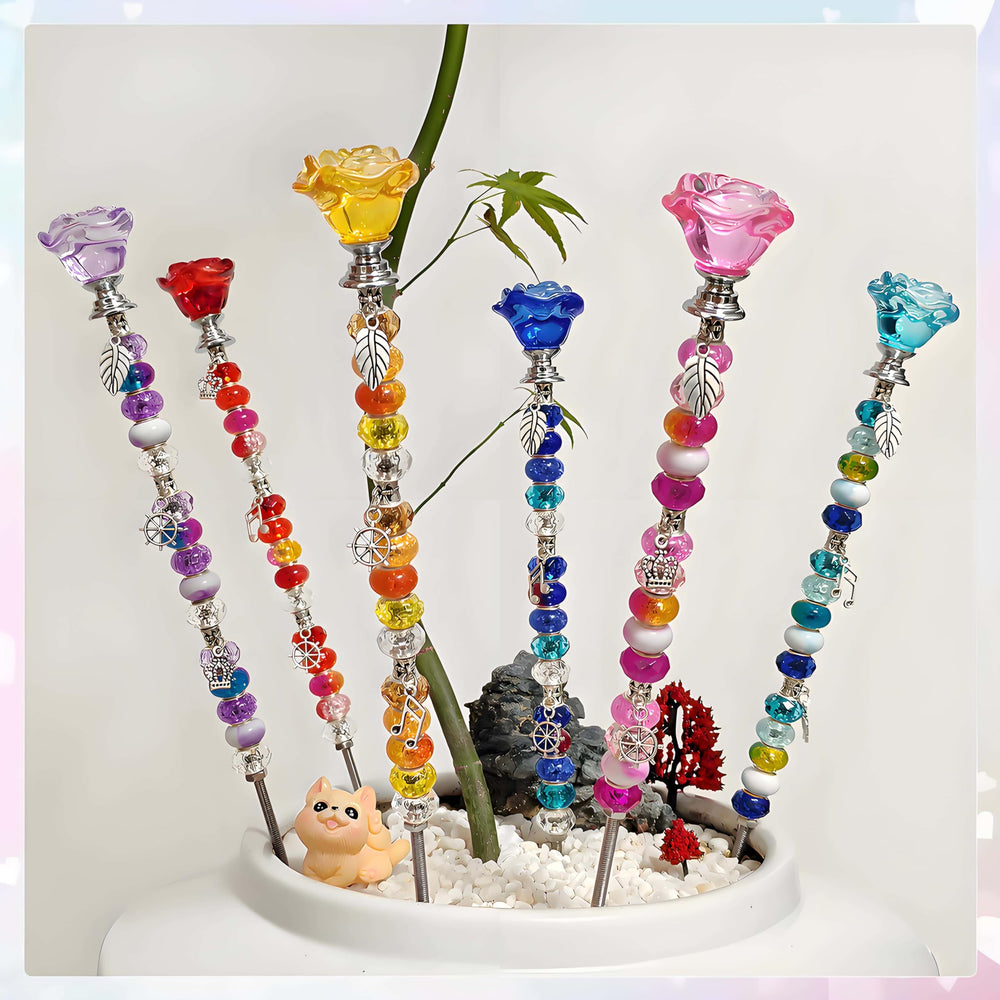 Multiple ZSlactp Fairy Wands displayed in a garden