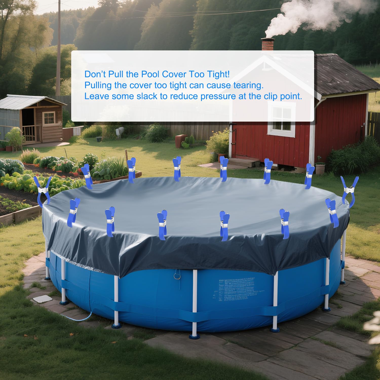 Multipurpose usage of Fabflame pool cover clips