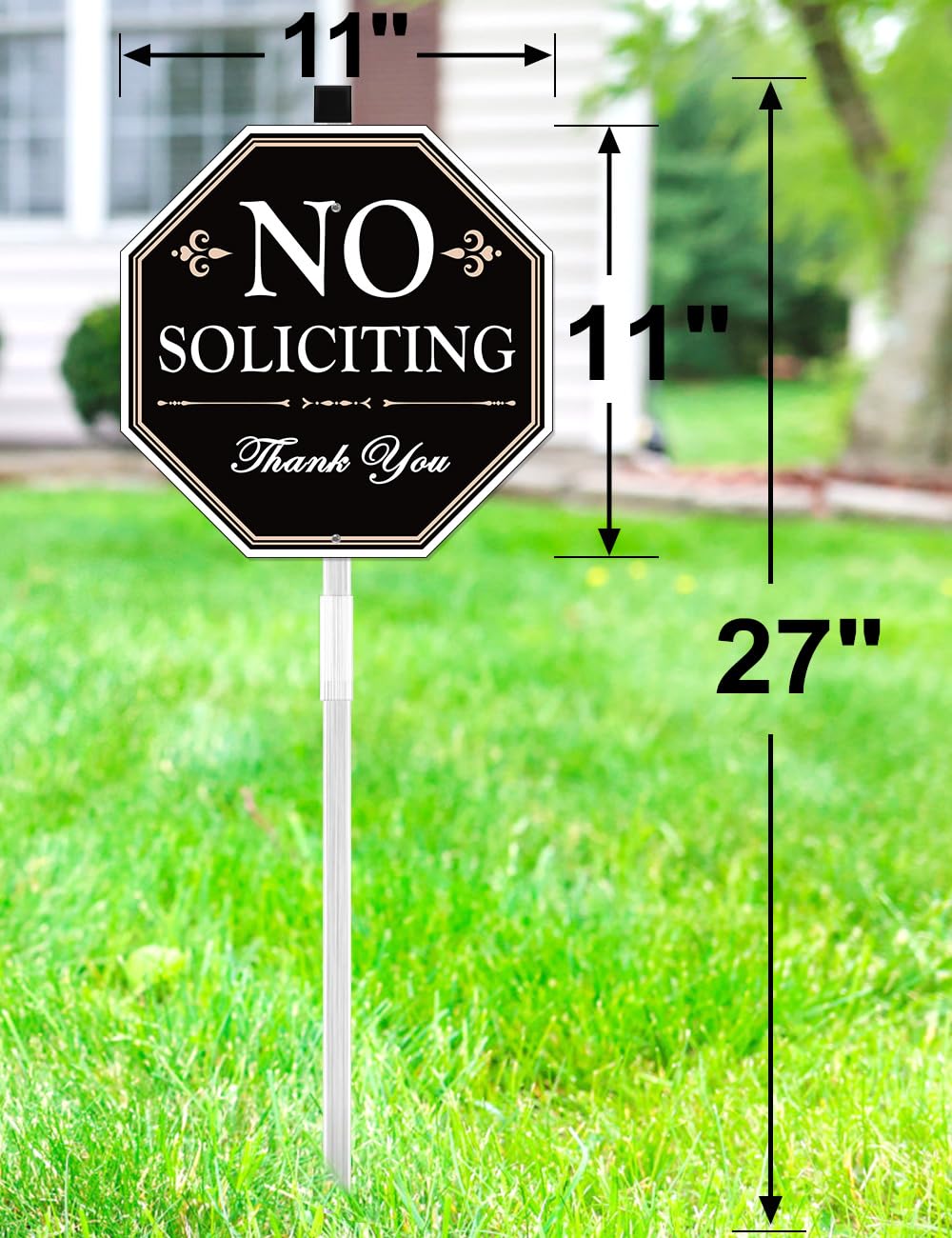multiwins No Soliciting Sign close-up of text